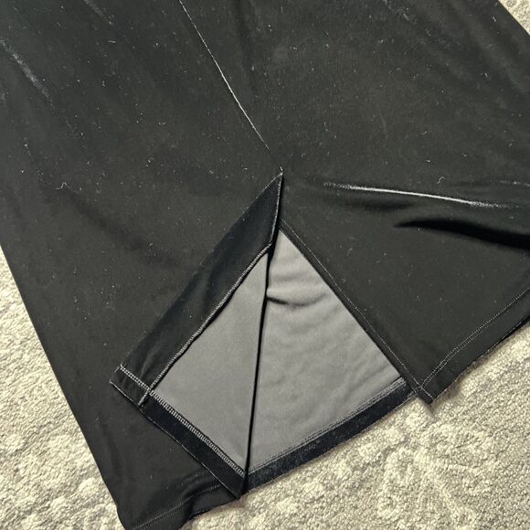 Notations Stretch Black Velvet Skirt Holiday Elastic Waist Long A-line XL - Picture 7 of 7